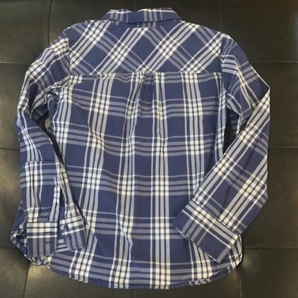 Kenar blue plaid button down‎ shirt L EUC - Picture 2 of 3